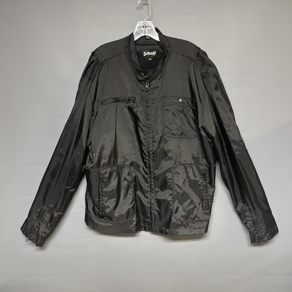 Schott‎ NYC Nylon Cafe Race Jacket - Men's 3XL - Rain Windbreaker